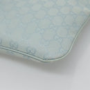 GUCCI GG Canvas Shoulder Bag Outlet Light Blue Gold 257246 Auth am8484-8