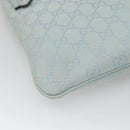 GUCCI GG Canvas Shoulder Bag Outlet Light Blue Gold 257246 Auth am8484-17