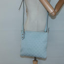 GUCCI GG Canvas Shoulder Bag Outlet Light Blue Gold 257246 Auth am8484-22