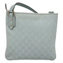 GUCCI GG Canvas Shoulder Bag Outlet Light Blue Gold 257246 Auth am8484-2