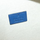 GUCCI GG Emboss Body Bag Silver Blue 645093 Auth am8486-17