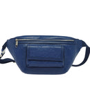 GUCCI GG Emboss Body Bag Silver Blue 645093 Auth am8486-13