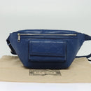 GUCCI GG Emboss Body Bag Silver Blue 645093 Auth am8486-12