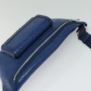 GUCCI GG Emboss Body Bag Silver Blue 645093 Auth am8486-6