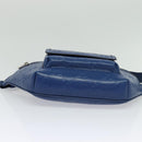 GUCCI GG Emboss Body Bag Silver Blue 645093 Auth am8486-5