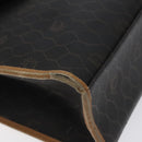 Christian Dior Honeycomb Canvas Hand Bag PVC Black Auth am8488-15