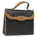 Christian Dior Honeycomb Canvas Hand Bag PVC Black Auth am8488-1