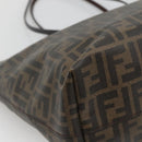 FENDI Zucca Canvas Tote Bag Brown Black Auth am8490-11