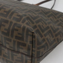 FENDI Zucca Canvas Tote Bag Brown Black Auth am8490-12
