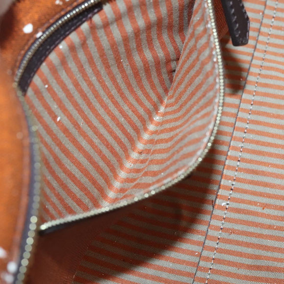 FENDI Zucca Canvas Tote Bag Brown Black Auth am8490