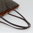 FENDI Zucca Canvas Tote Bag Brown Black Auth am8490-7