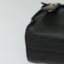 Jimmy Choo Hand Bag Leather 2way Black Gold Auth am8495-9