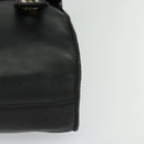 Jimmy Choo Hand Bag Leather 2way Black Gold Auth am8495-14