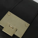 Jimmy Choo Hand Bag Leather 2way Black Gold Auth am8495-17