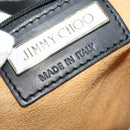 Jimmy Choo Hand Bag Leather 2way Black Gold Auth am8495-12