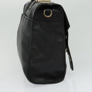 Jimmy Choo Hand Bag Leather 2way Black Gold Auth am8495-3