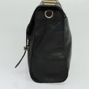 Jimmy Choo Hand Bag Leather 2way Black Gold Auth am8495-4