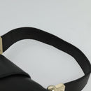 Jimmy Choo Hand Bag Leather 2way Black Gold Auth am8495-8