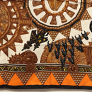 HERMES Carre 90 Scarf ""L'ORDES CHEFS"" Silk Black Orange Auth am8501-9