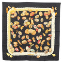 HERMES Carre 90 Scarf ""Couvee d'Hermes"" Silk Black Auth am8503-1