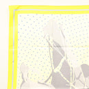 HERMES Carre 90 Scarf ""CALECHE ELASTIQUE "" Silk Yellow Auth am8504-2