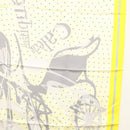 HERMES Carre 90 Scarf ""CALECHE ELASTIQUE "" Silk Yellow Auth am8504-7