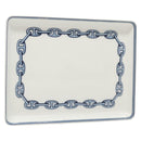 HERMES Chaine d'Ancre Square Plate Pottery White Auth am8505-1