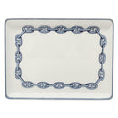 HERMES Chaine d'Ancre Square Plate Pottery White Auth am8505-13