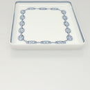 HERMES Chaine d'Ancre Square Plate Pottery White Auth am8505-3