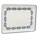 HERMES Chaine d'Ancre Square Plate Pottery White Auth am8506-1