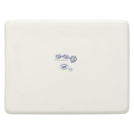 HERMES Chaine d'Ancre Square Plate Pottery White Auth am8506 - 0