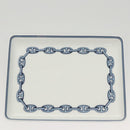 HERMES Chaine d'Ancre Square Plate Pottery White Auth am8506-7