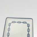 HERMES Chaine d'Ancre Square Plate Pottery White Auth am8506-14