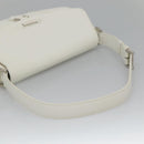 BURBERRY Shoulder Bag Leather White Silver Auth am8509-7