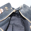 Chloe Alice Hand Bag Leather 2way Pink Black gold Auth am8512-18