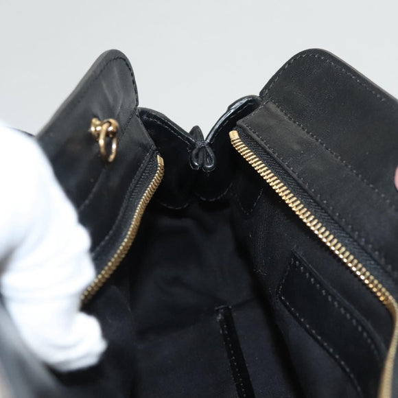 Chloe Alice Hand Bag Leather 2way Pink Black gold Auth am8512