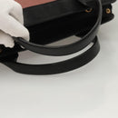 Chloe Alice Hand Bag Leather 2way Pink Black gold Auth am8512-7