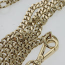 Chloe Chain Georgia Shoulder Bag Leather Red Gold Auth am8513-8