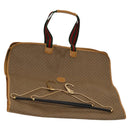 GUCCI Micro GG Supreme Web Sherry Line Garment Cover PVC Beige Green Auth am8520-1