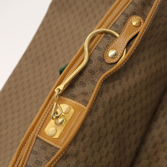 GUCCI Micro GG Supreme Web Sherry Line Garment Cover PVC Beige Green Auth am8520