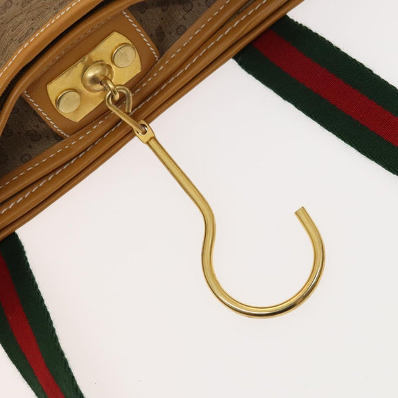 GUCCI Micro GG Supreme Web Sherry Line Garment Cover PVC Beige Green Auth am8520