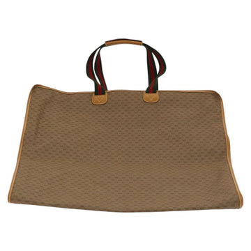 GUCCI Micro GG Supreme Web Sherry Line Garment Cover PVC Beige Green Auth am8520 - 0