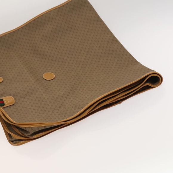 GUCCI Micro GG Supreme Web Sherry Line Garment Cover PVC Beige Green Auth am8520