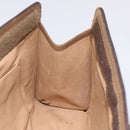 GUCCI GG Supreme Web Sherry Line Clutch Bag PVC Beige Gold 89 01 033 Auth am8521-15