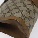 GUCCI GG Supreme Web Sherry Line Clutch Bag PVC Beige Gold 89 01 033 Auth am8521-9