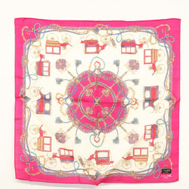 CELINE Handkerchief Cotton 3 Set Pink Beige Auth am8524A - 0