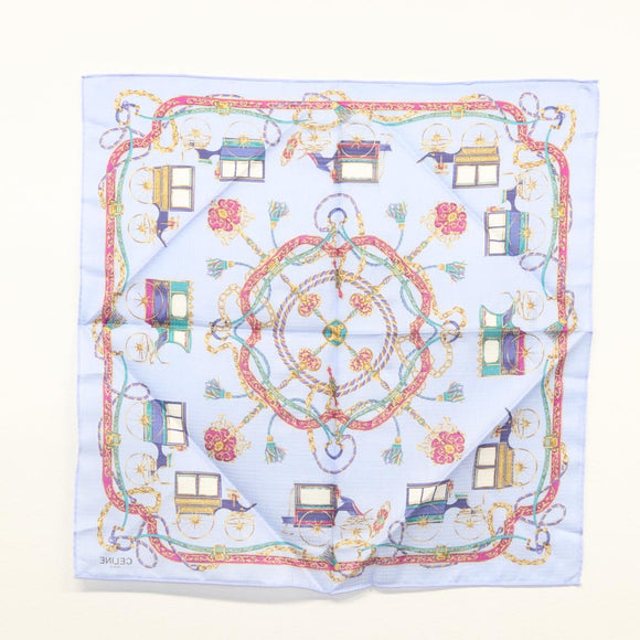 CELINE Handkerchief Cotton 3Set Pink Beige Auth am8524