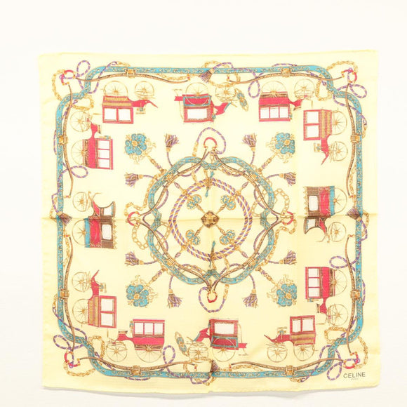 CELINE Handkerchief Cotton 3Set Pink Beige Auth am8524