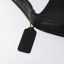 Coach Shoulder Bag Leather Black Silver Auth am8529-10