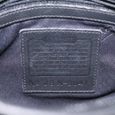 Coach Shoulder Bag Leather Black Silver Auth am8529-12